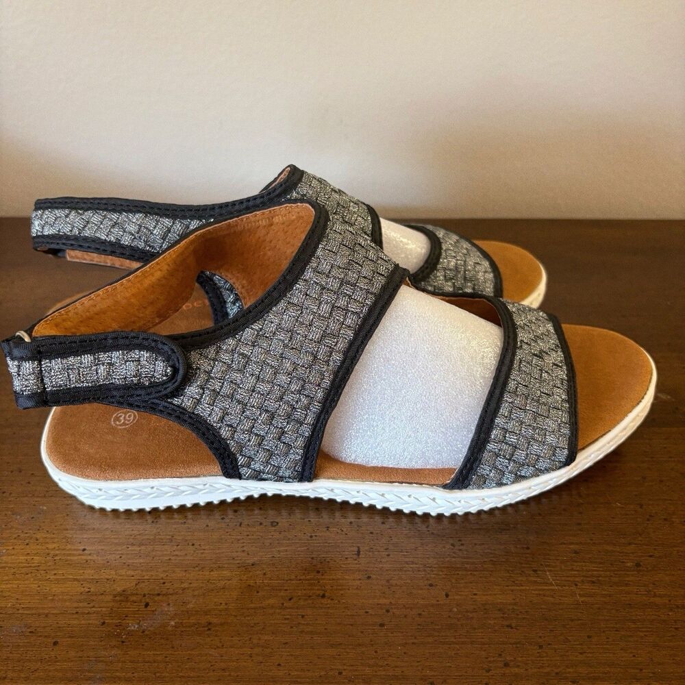 Bernie Mev Comfort Lima Sandals Pewter Slingback Women’s Size US 8 (EU 39) NWOT
